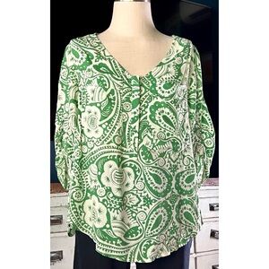 Anthropologie Henley Blouse M